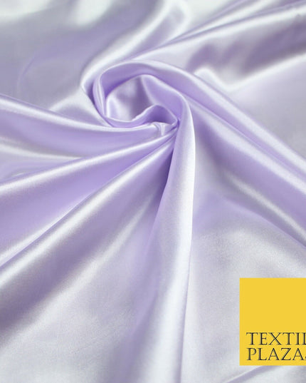 Plain Solid Smooth Shiny Lightweight Poly Satin Fabric Dress Lining Material 58"