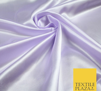 Plain Solid Smooth Shiny Lightweight Poly Satin Fabric Dress Lining Material 58"