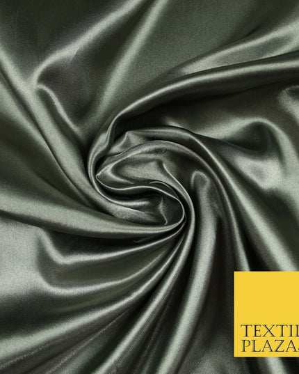 Plain Solid Smooth Shiny Lightweight Poly Satin Fabric Dress Lining Material 58"