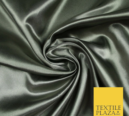 Plain Solid Smooth Shiny Lightweight Poly Satin Fabric Dress Lining Material 58"