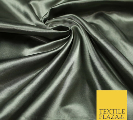 Plain Solid Smooth Shiny Lightweight Poly Satin Fabric Dress Lining Material 58"