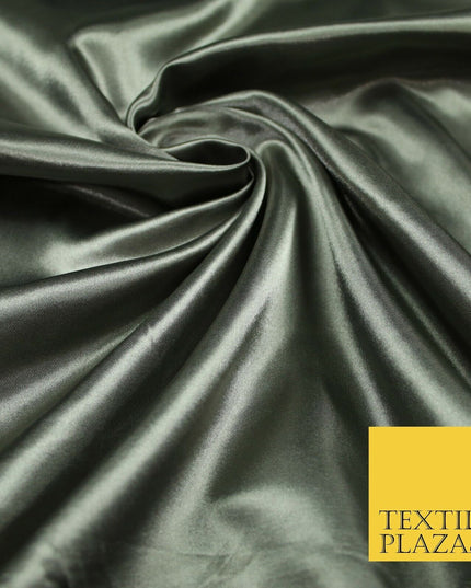 Plain Solid Smooth Shiny Lightweight Poly Satin Fabric Dress Lining Material 58"