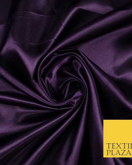 Plain Solid Smooth Shiny Lightweight Poly Satin Fabric Dress Lining Material 58"