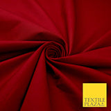 LUXURY CHERRY RED STRETCH COTTON SATEEN FABRIC Plain Stretch Dress Fabric 8583