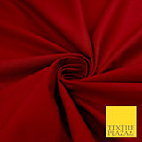 LUXURY CHERRY RED STRETCH COTTON SATEEN FABRIC Plain Stretch Dress Fabric 8583