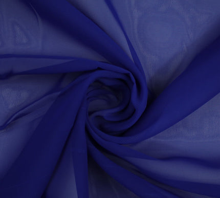 ROYAL BLUE / GREEN Plain Organza Feel Chiffon Georgette Sheer Dress Fabric 58"