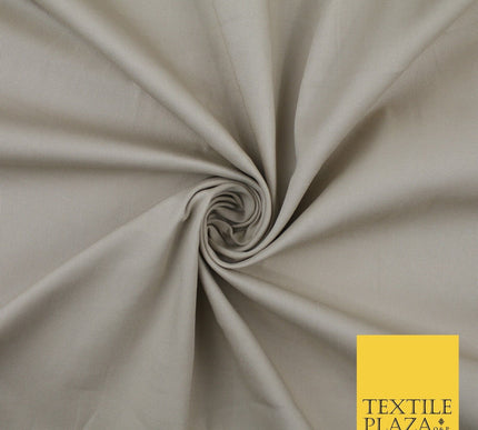 STONE BEIGE Stretch Cotton Drill Fabric Twill Uniform Work 56" 8585