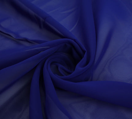 ROYAL BLUE / GREEN Plain Organza Feel Chiffon Georgette Sheer Dress Fabric 58"