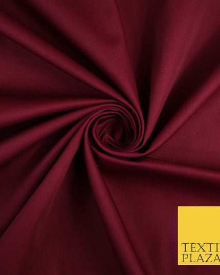 MAROON Poly Cotton Drill Fabric Twill Upholstery Uniform Work 56" 8578