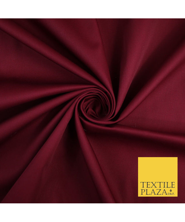 MAROON Poly Cotton Drill Fabric Twill Upholstery Uniform Work 56" 8578