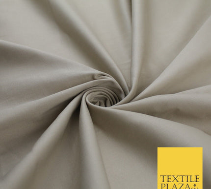 STONE BEIGE Stretch Cotton Drill Fabric Twill Uniform Work 56" 8585