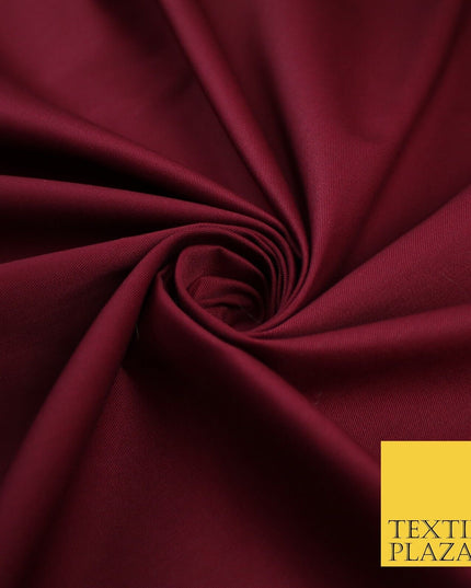 MAROON Poly Cotton Drill Fabric Twill Upholstery Uniform Work 56" 8578