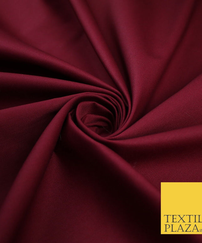 MAROON Poly Cotton Drill Fabric Twill Upholstery Uniform Work 56" 8578