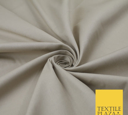 STONE BEIGE Stretch Cotton Drill Fabric Twill Uniform Work 56" 8585