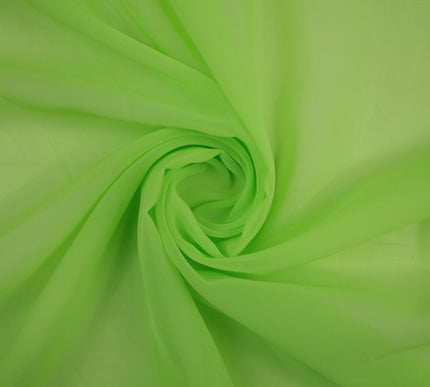 ROYAL BLUE / GREEN Plain Organza Feel Chiffon Georgette Sheer Dress Fabric 58"
