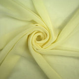 Cream Plain Soft Fine Georgette Chiffon Sheer Dress Fabric 58" Wide 8698