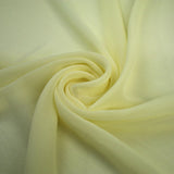Cream Plain Soft Fine Georgette Chiffon Sheer Dress Fabric 58" Wide 8698