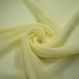 Cream Plain Soft Fine Georgette Chiffon Sheer Dress Fabric 58" Wide 8698
