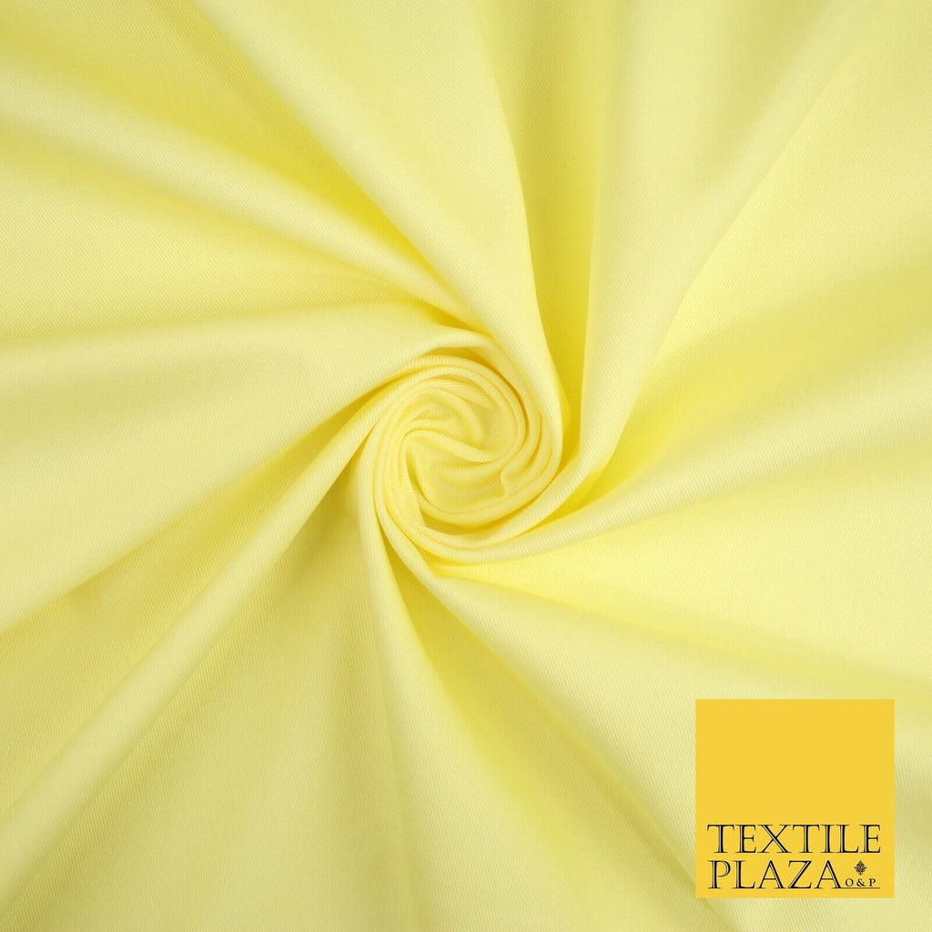 LEMON Stretch Cotton Drill Fabric Twill Upholstery Uniform Work 56" 8579