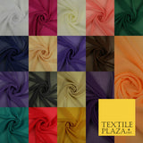 17 COLOURS Plain Soft Smooth Heavy Georgette Chiffon Sheer Dress Fabric 59" Wide