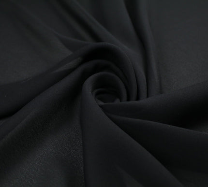 18 COLOURS - Premium Plain DOUBLE Georgette Chiffon Sheer Dress Polyester Fabric