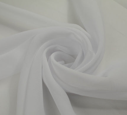17 COLOURS Plain Soft Smooth Heavy Georgette Chiffon Sheer Dress Fabric 59" Wide
