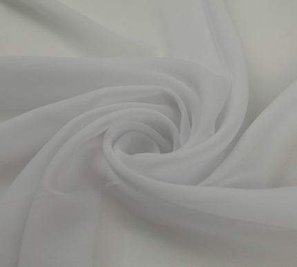 17 COLOURS Plain Soft Smooth Heavy Georgette Chiffon Sheer Dress Fabric 59" Wide