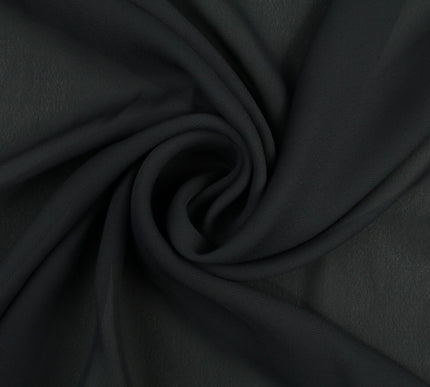 18 COLOURS - Premium Plain DOUBLE Georgette Chiffon Sheer Dress Polyester Fabric