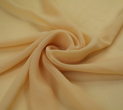 17 COLOURS Plain Soft Smooth Heavy Georgette Chiffon Sheer Dress Fabric 59" Wide