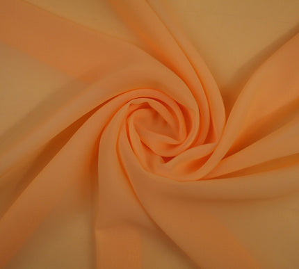 17 COLOURS Plain Soft Smooth Heavy Georgette Chiffon Sheer Dress Fabric 59" Wide