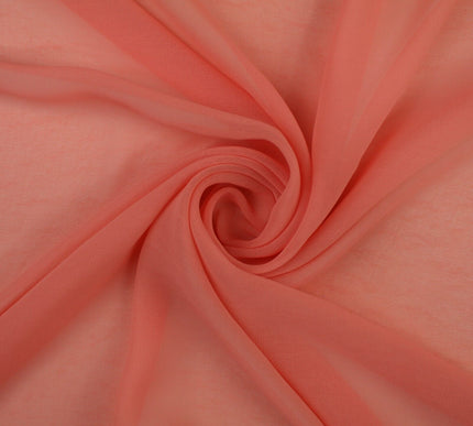 17 COLOURS Plain Soft Smooth Heavy Georgette Chiffon Sheer Dress Fabric 59" Wide