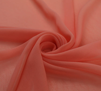 17 COLOURS Plain Soft Smooth Heavy Georgette Chiffon Sheer Dress Fabric 59" Wide