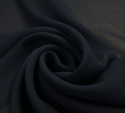 18 COLOURS - Premium Plain DOUBLE Georgette Chiffon Sheer Dress Polyester Fabric