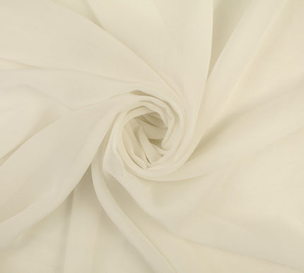 18 COLOURS - Premium Plain DOUBLE Georgette Chiffon Sheer Dress Polyester Fabric