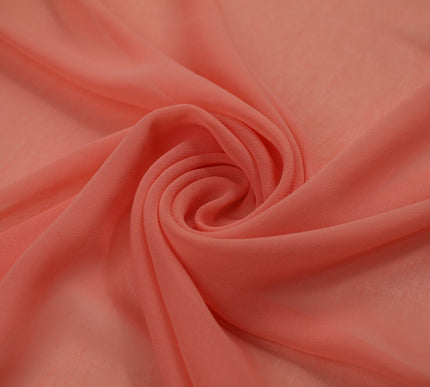 17 COLOURS Plain Soft Smooth Heavy Georgette Chiffon Sheer Dress Fabric 59" Wide
