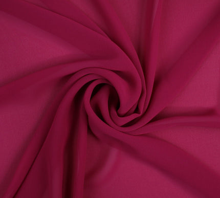 17 COLOURS Plain Soft Smooth Heavy Georgette Chiffon Sheer Dress Fabric 59" Wide