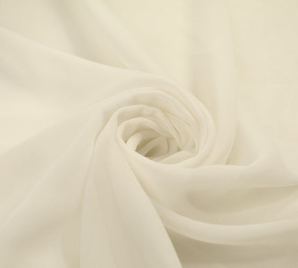 18 COLOURS - Premium Plain DOUBLE Georgette Chiffon Sheer Dress Polyester Fabric