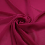 17 COLOURS Plain Soft Smooth Heavy Georgette Chiffon Sheer Dress Fabric 59" Wide