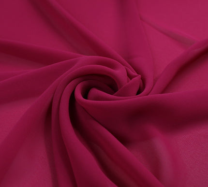17 COLOURS Plain Soft Smooth Heavy Georgette Chiffon Sheer Dress Fabric 59" Wide