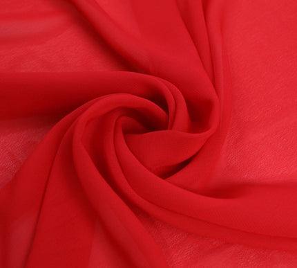 17 COLOURS Plain Soft Smooth Heavy Georgette Chiffon Sheer Dress Fabric 59" Wide