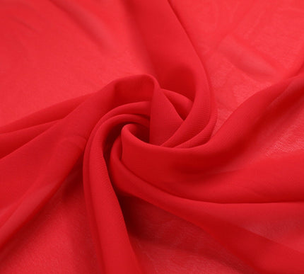 17 COLOURS Plain Soft Smooth Heavy Georgette Chiffon Sheer Dress Fabric 59" Wide