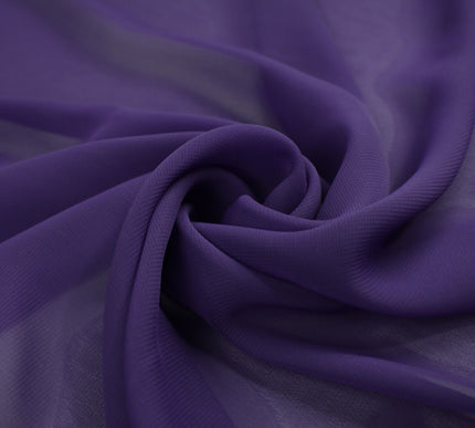 17 COLOURS Plain Soft Smooth Heavy Georgette Chiffon Sheer Dress Fabric 59" Wide