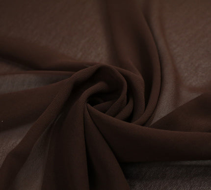 18 COLOURS - Premium Plain DOUBLE Georgette Chiffon Sheer Dress Polyester Fabric