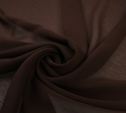 18 COLOURS - Premium Plain DOUBLE Georgette Chiffon Sheer Dress Polyester Fabric