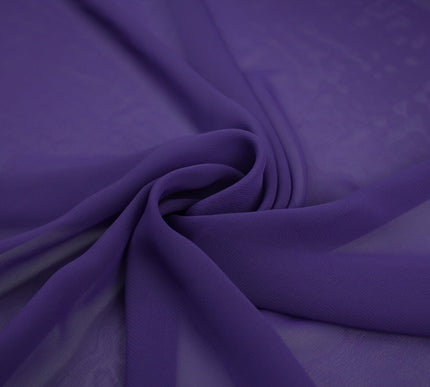 17 COLOURS Plain Soft Smooth Heavy Georgette Chiffon Sheer Dress Fabric 59" Wide