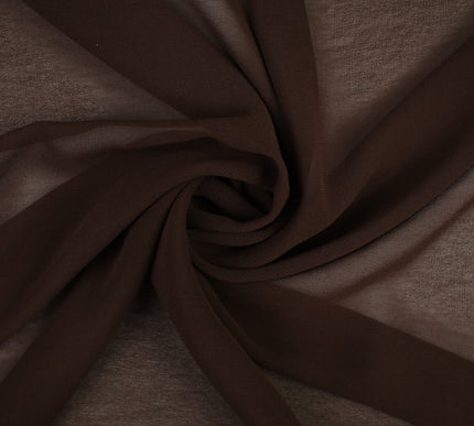 18 COLOURS - Premium Plain DOUBLE Georgette Chiffon Sheer Dress Polyester Fabric