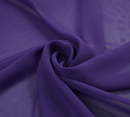17 COLOURS Plain Soft Smooth Heavy Georgette Chiffon Sheer Dress Fabric 59" Wide