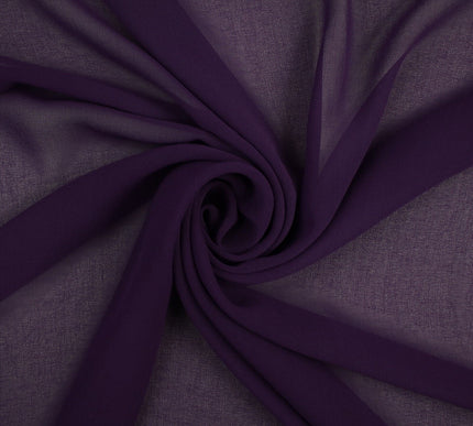 17 COLOURS Plain Soft Smooth Heavy Georgette Chiffon Sheer Dress Fabric 59" Wide