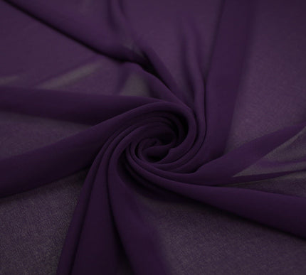 17 COLOURS Plain Soft Smooth Heavy Georgette Chiffon Sheer Dress Fabric 59" Wide