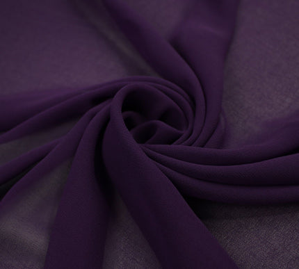 17 COLOURS Plain Soft Smooth Heavy Georgette Chiffon Sheer Dress Fabric 59" Wide